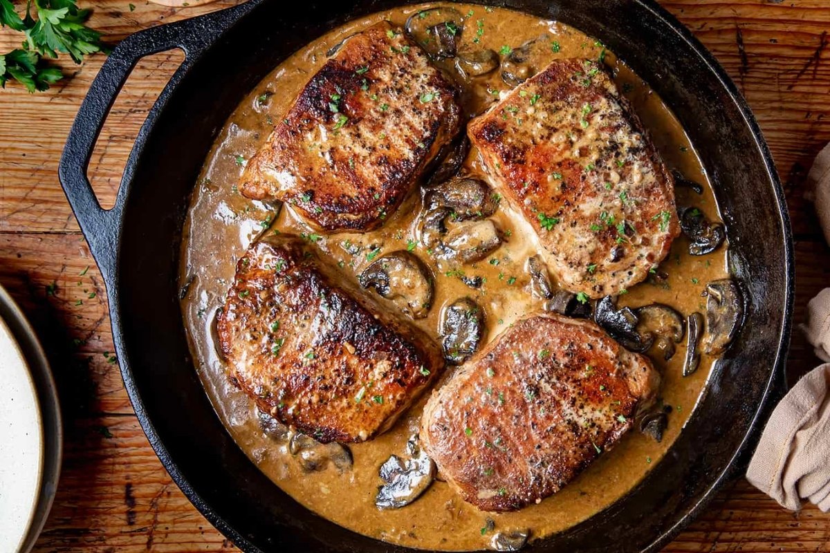 mushroom-pork-chops-recipe
